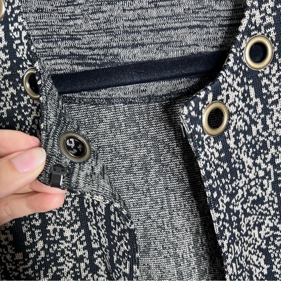 Ming Wang Cardigan Women Small Sweater Mid Length Tan Black 3/4 Sleeve Knit B6 - Picture 8 of 11